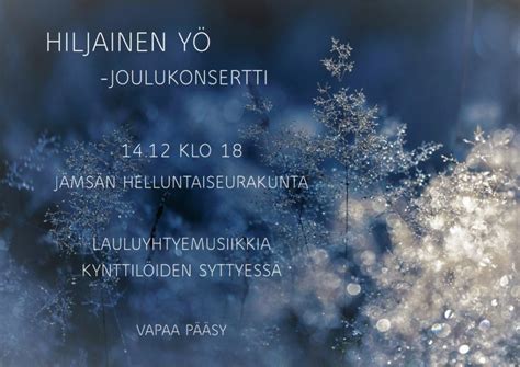 Hiljainen yö - Melodista kansanmusiikkia, joka herättää nostalgisen ja rauhoittavan tunnelman